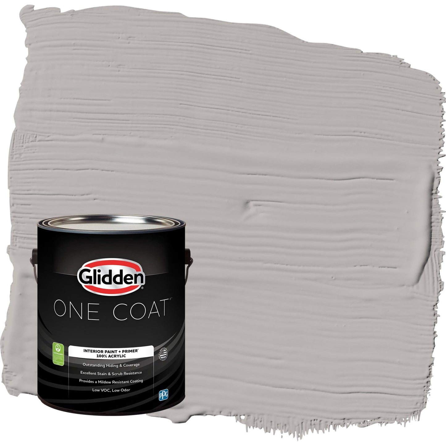 Glidden One Coat Gray Marble / Grey Eggshell Interior Paint with Primer, 1 Gallon