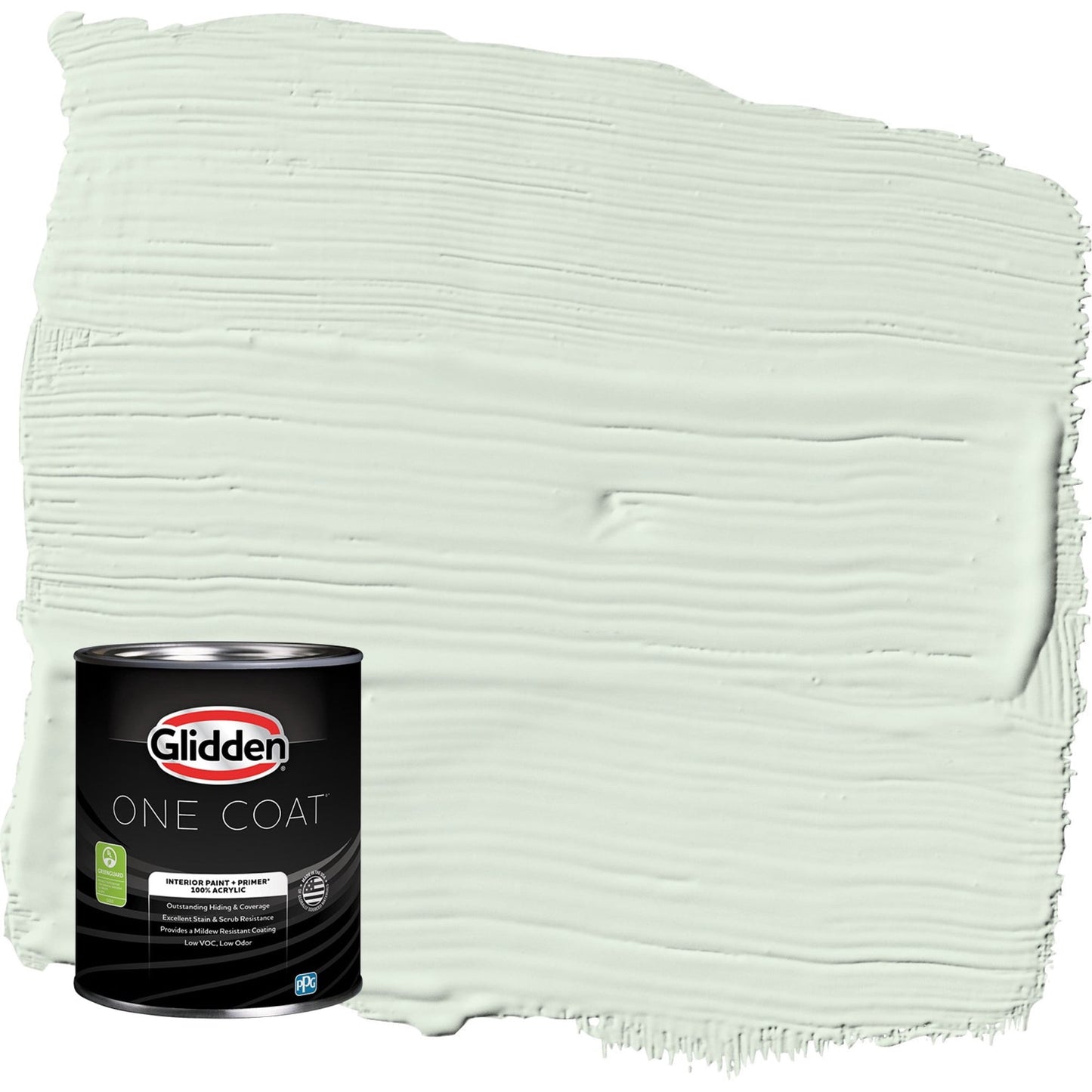 Glidden One Coat Mint Wafer / Green Eggshell Interior Paint with Primer, 1 Quart