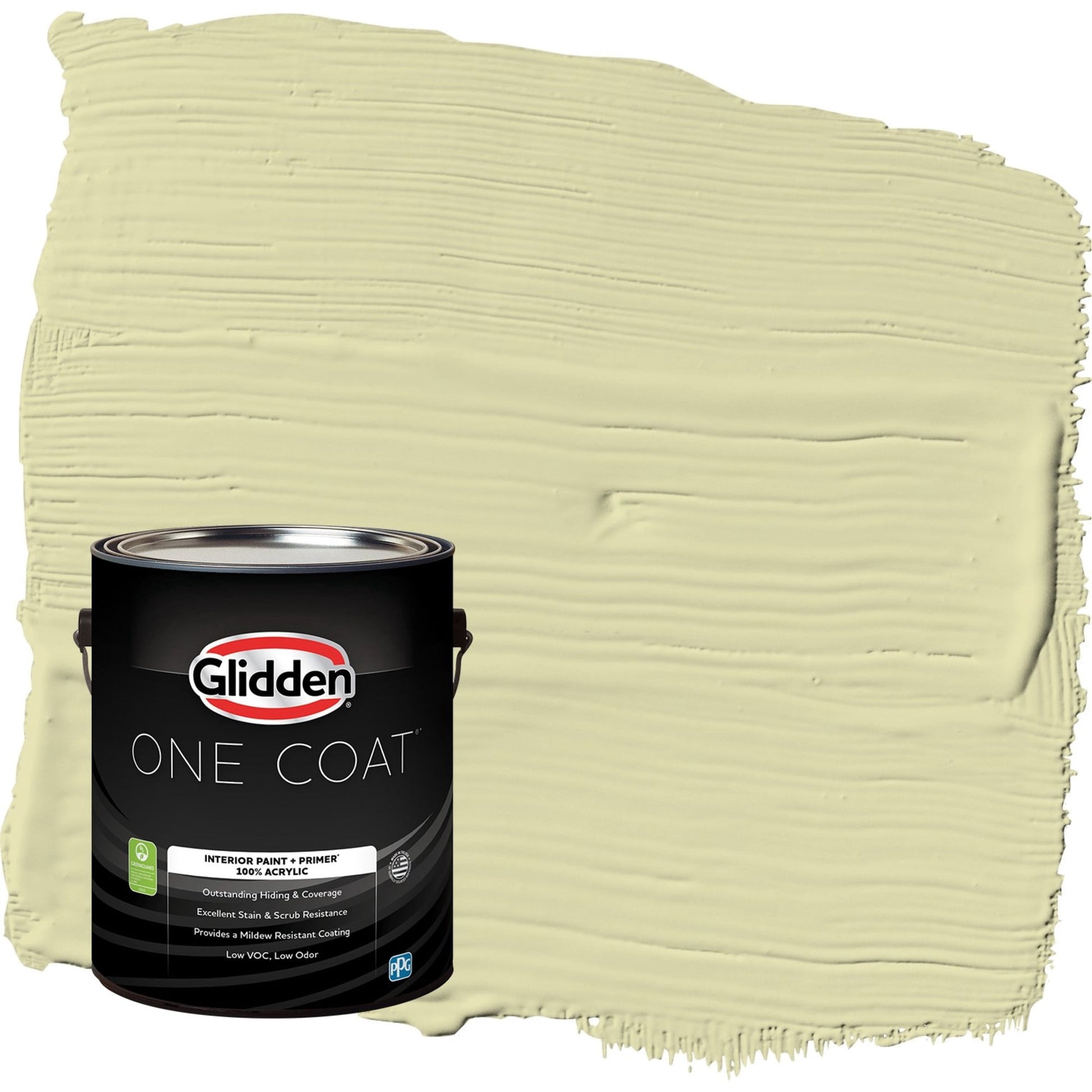 Glidden One Coat Misty Moor / Green Flat Interior Paint with Primer, 1 Gallon