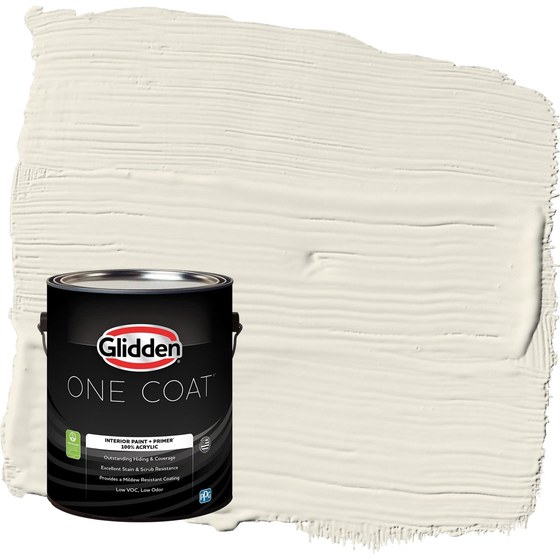 Glidden One Coat Oatmeal / Gray Flat Interior Paint with Primer, 1 Gallon