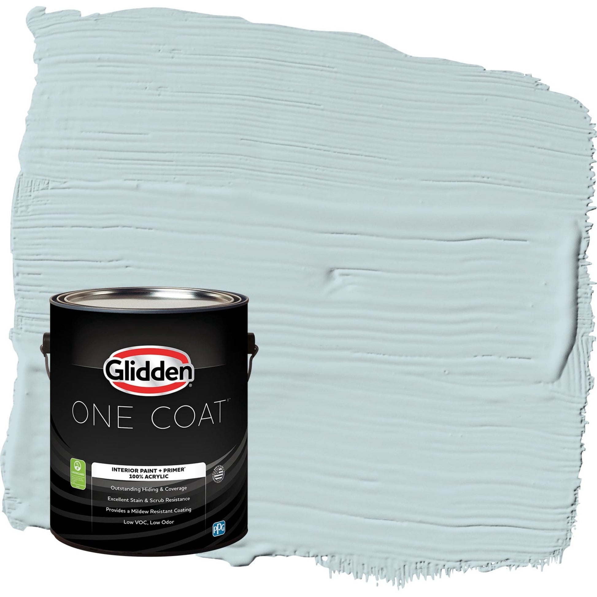 Glidden One Coat Scandinavian Sky / Blue Flat Interior Paint with Primer, 1 Gallon