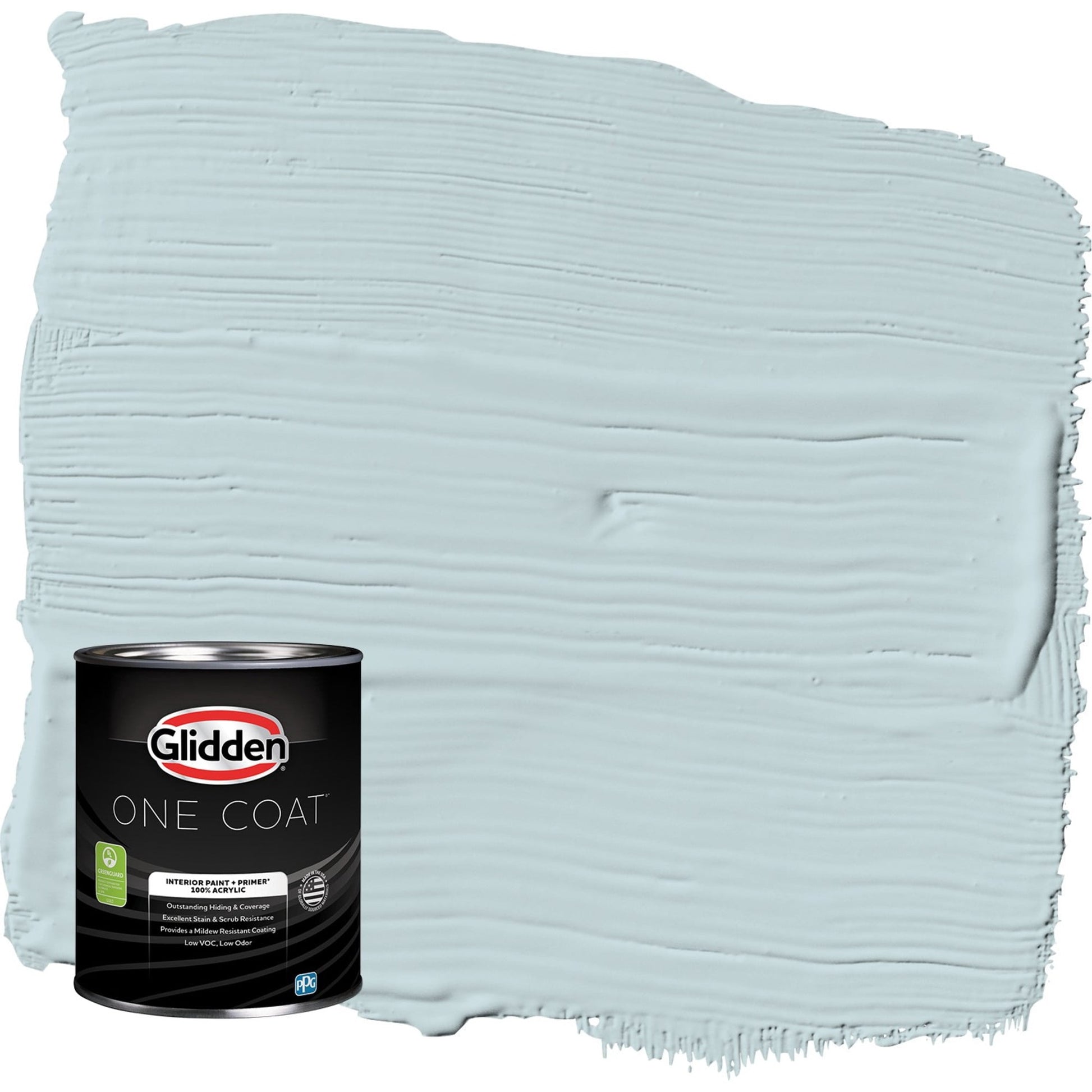 Glidden One Coat Interior Paint and Primer, Scandinavian Sky / Blue, 1 Quart, Eggshell