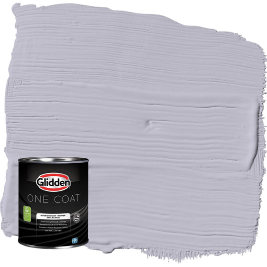 Glidden One Coat Silverberry / Purple Eggshell Interior Paint with Primer, 1 Quart