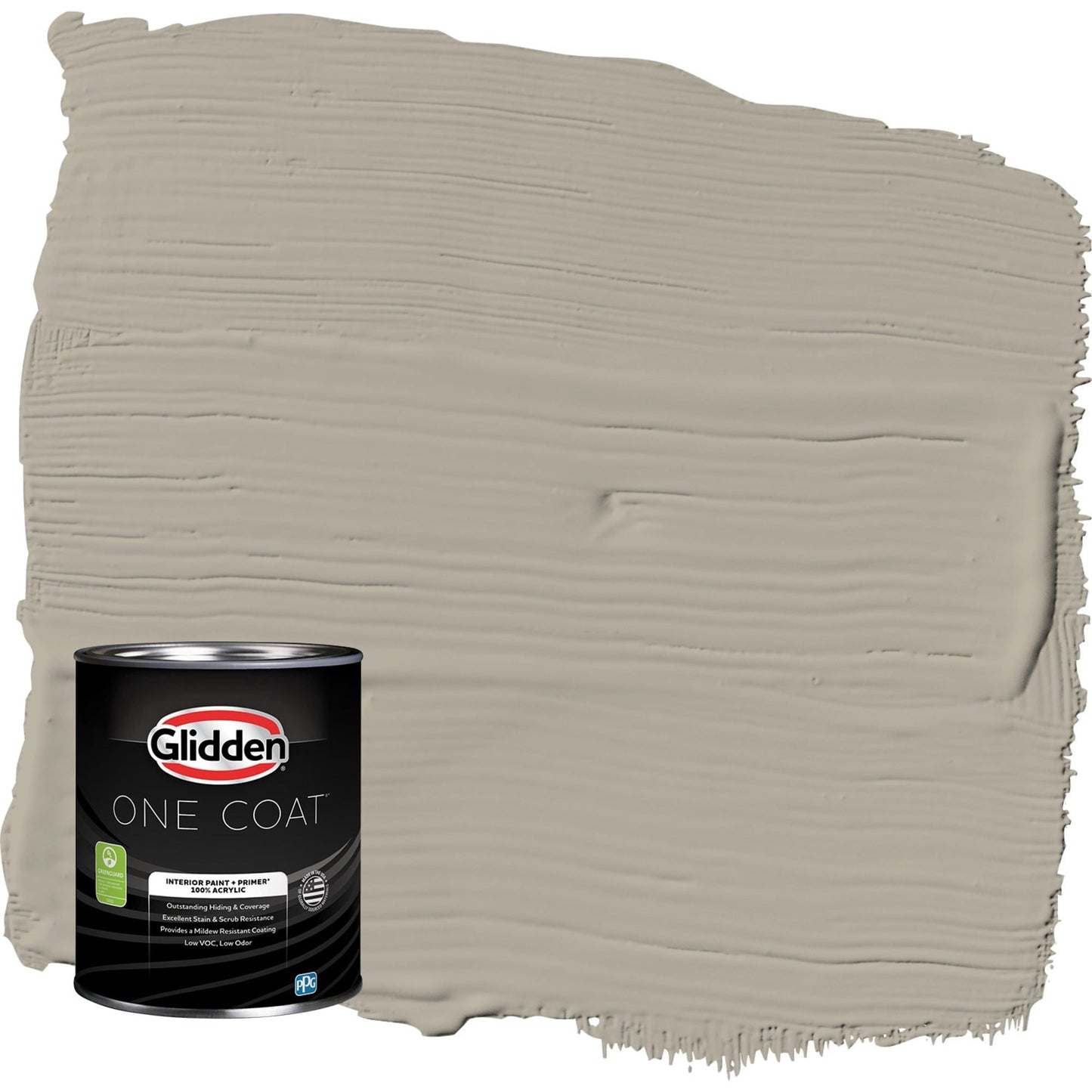 Glidden One Coat Sharkskin / Gray Flat Interior Paint with Primer, 1 Quart