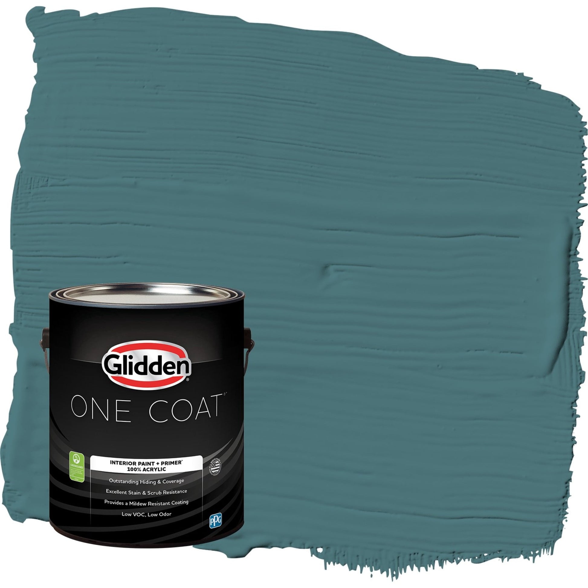 Glidden One Coat Vining Ivy / Green Flat Interior Paint with Primer, 1 Gallon