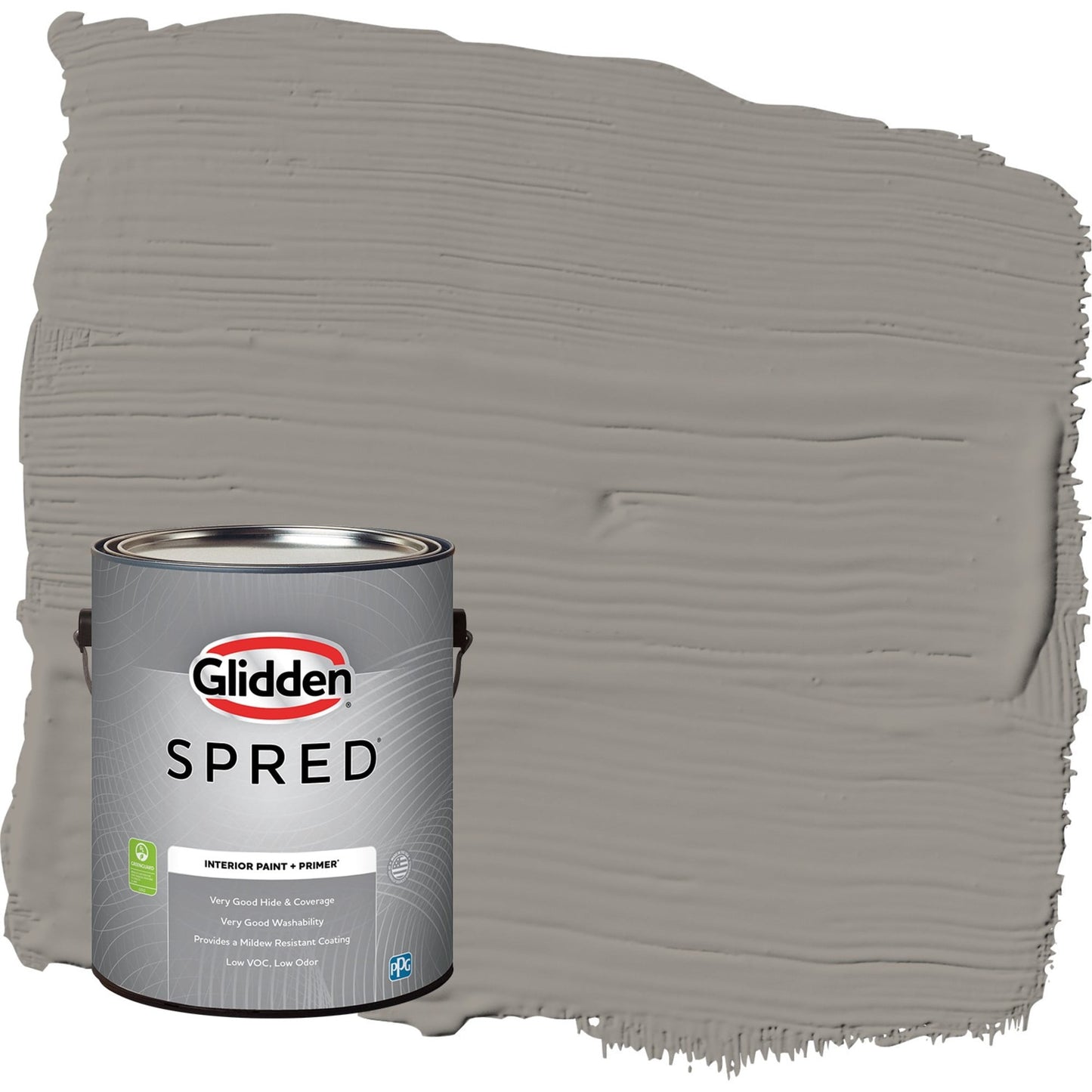 Glidden Spred Lazy Afternoon / Gray, Semi-Gloss Interior Paint with Primer, 1 Gallon