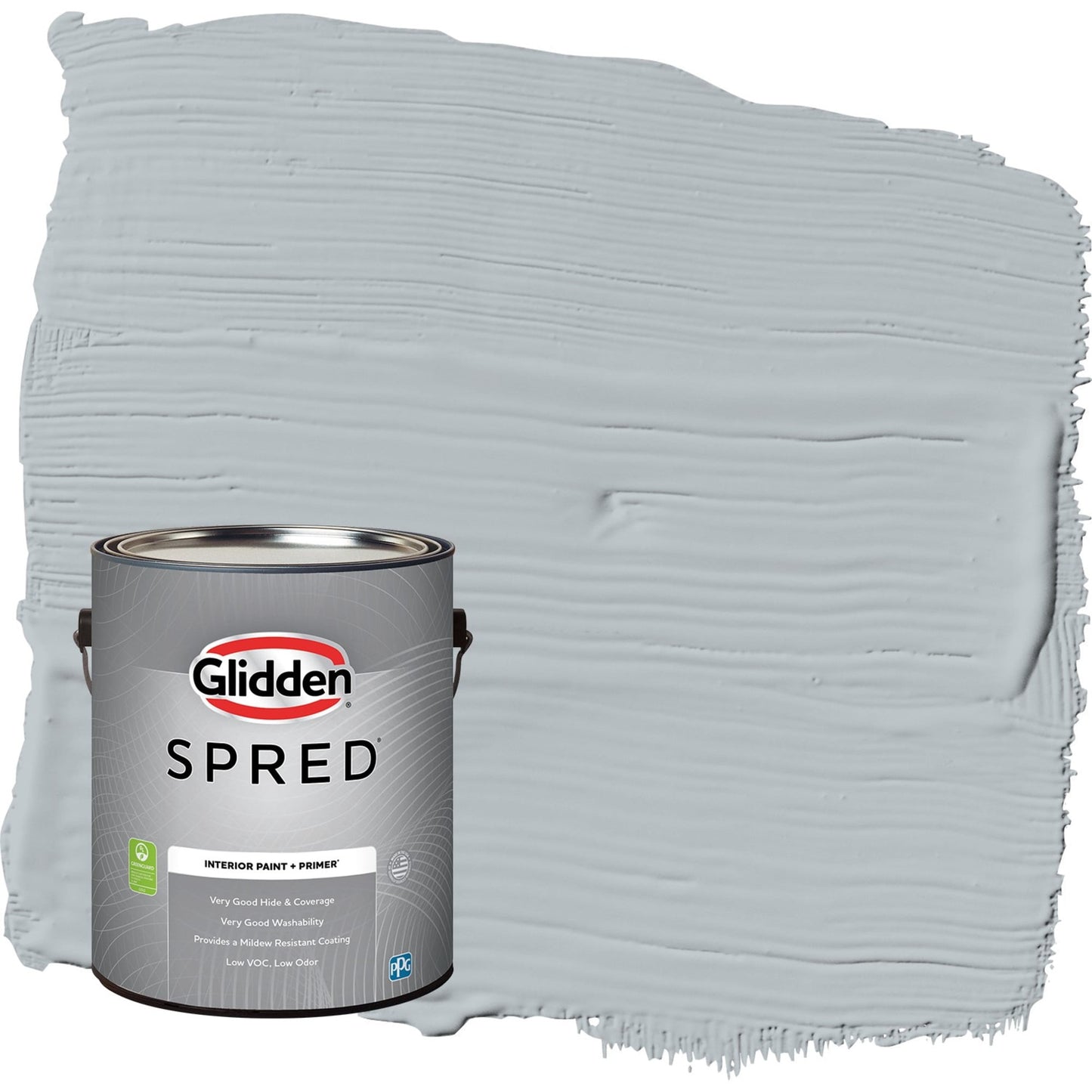 Glidden Spred Grab-N-Go Gray Frost / Grey, Eggshell Interior Paint with Primer, 1 Gallon