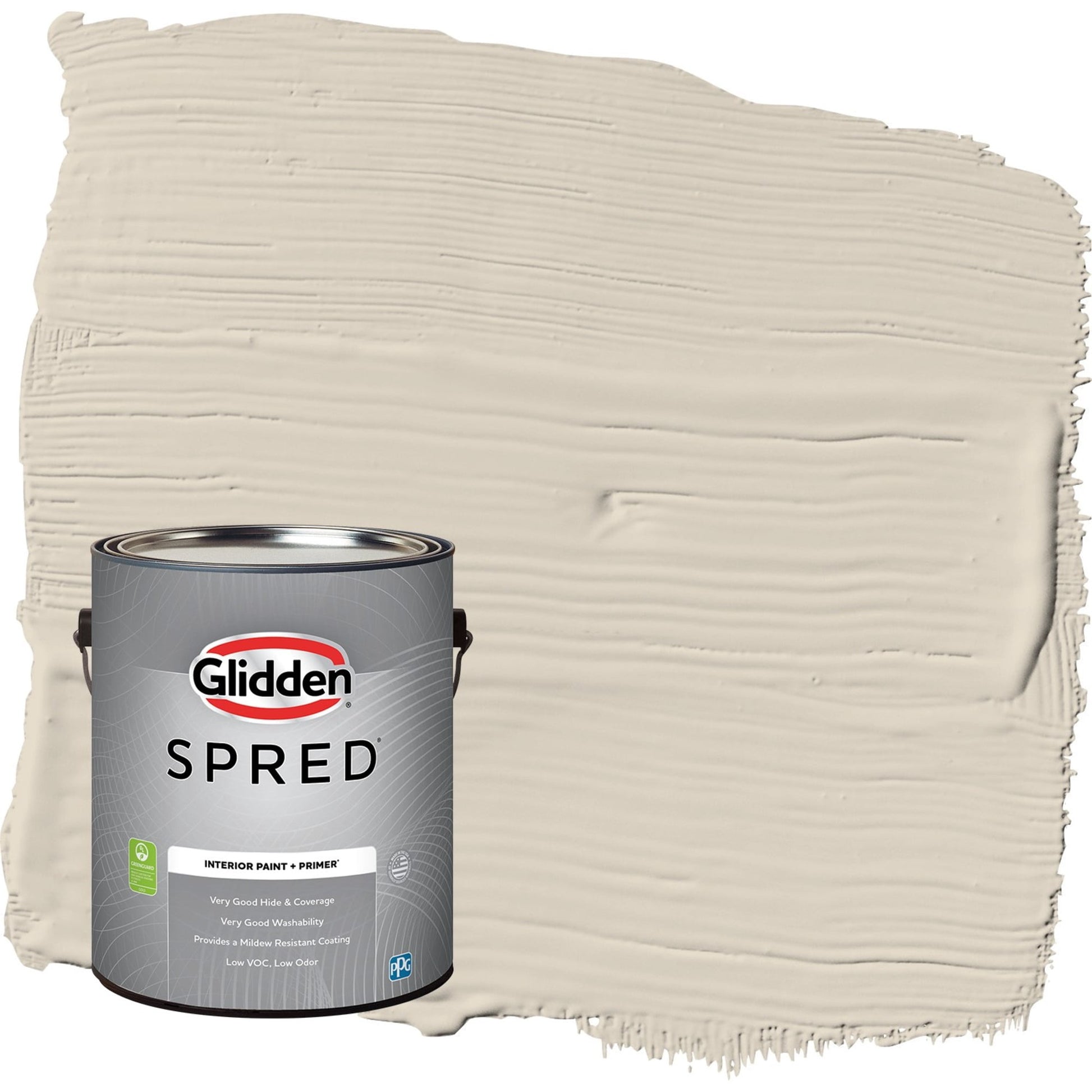 Glidden Spred Cool Concrete / Beige, Flat Interior Paint with Primer, 1 Gallon