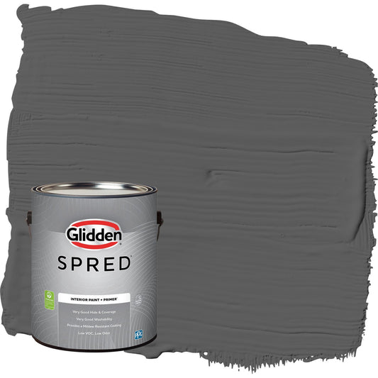 Glidden Spred Knight's Armor / Gray, Flat Interior Paint with Primer, 1 Gallon