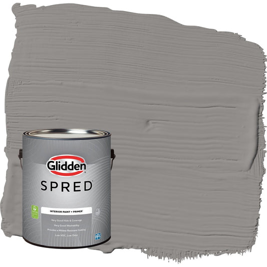 Glidden Spred Antique Silver / Grey, Eggshell Interior Paint with Primer, 1 Gallon