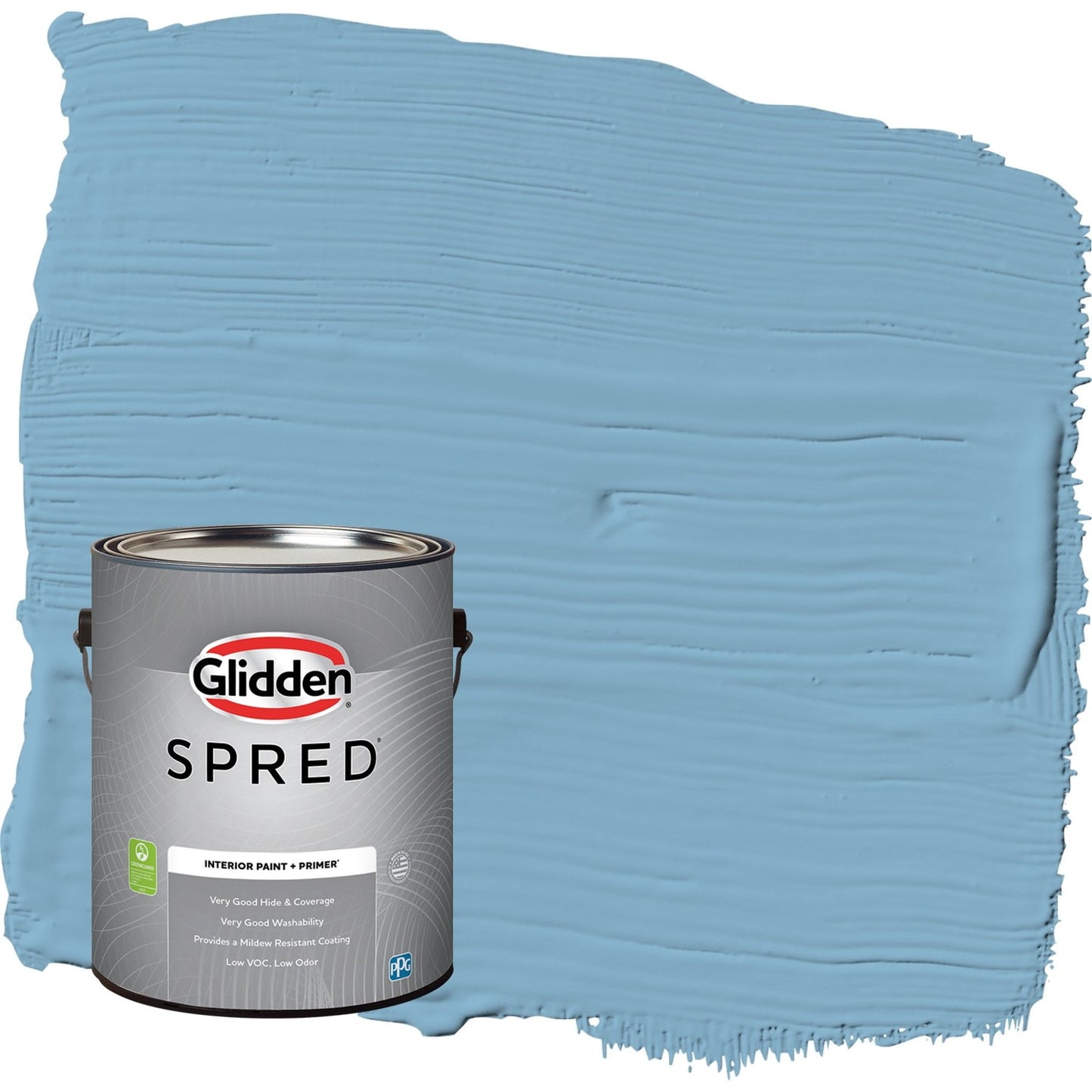 Glidden Spred Arabella / Blue, Eggshell Interior Paint with Primer, 1 Gallon