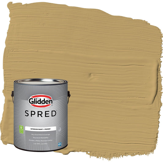 Glidden Spred Buffalo Hide / Yellow, Eggshell Interior Paint with Primer, 1 Gallon