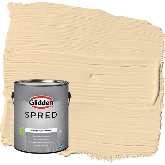 Glidden Spred Chai Tea Latte / Yellow, Semi-Gloss Interior Paint with Primer, 1 Gallon
