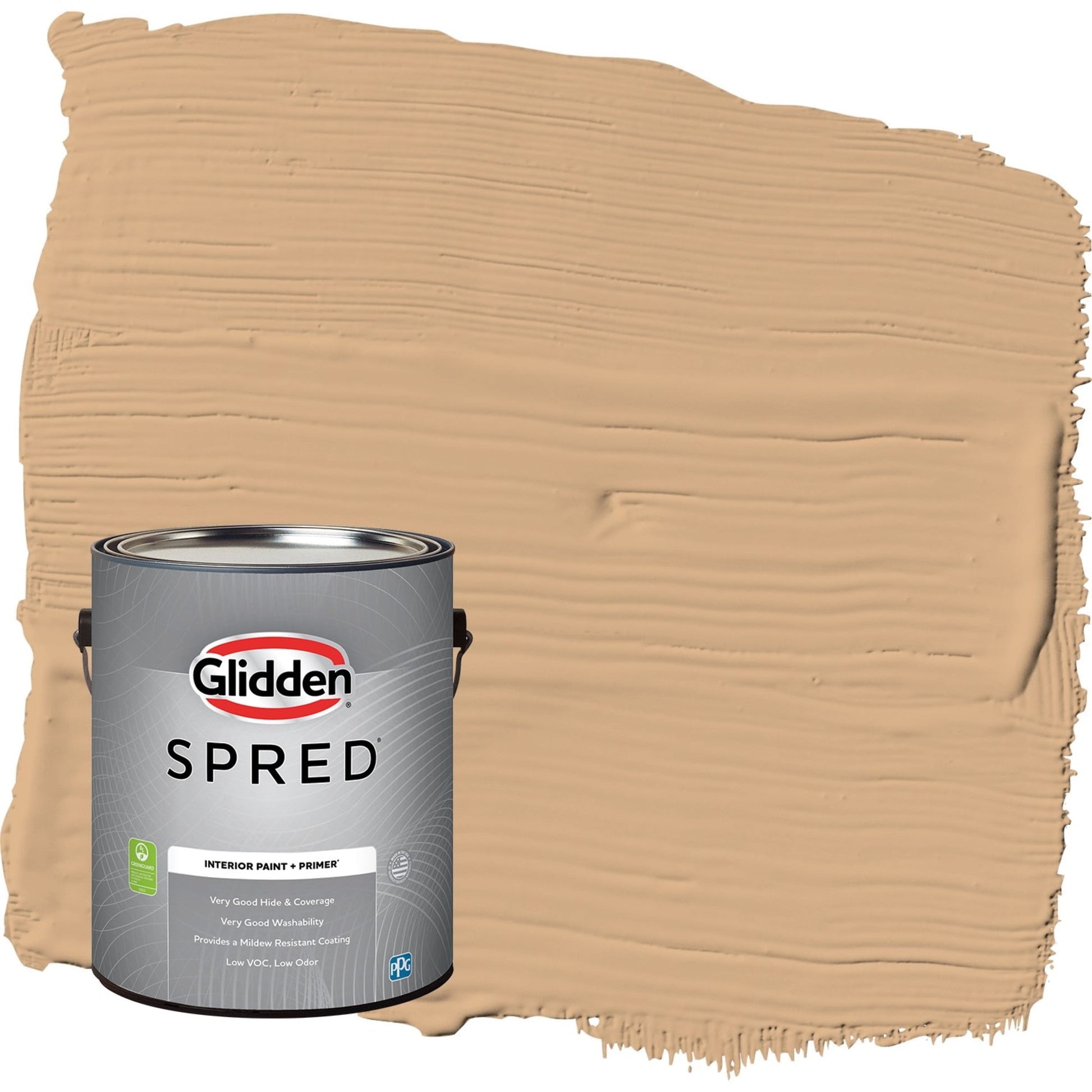 Glidden Spred Cheddar Biscuit / Orange, Eggshell Interior Paint with Primer, 1 Gallon