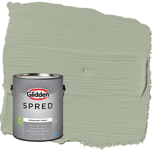 Glidden Spred Gargoyle / Green, Eggshell Interior Paint with Primer, 1 Gallon
