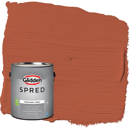 Glidden Spred Glowing Firelight / Orange, Semi-Gloss Interior Paint with Primer, 1 Gallon