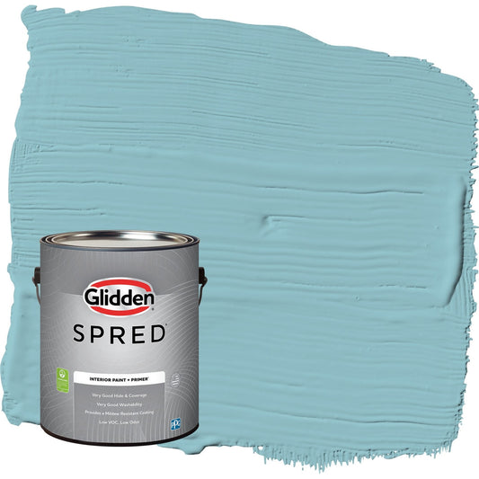 Glidden Spred Kingston Aqua / Blue, Eggshell Interior Paint with Primer, 1 Gallon