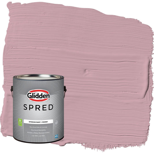 Glidden Spred Lighthearted Rose / Purple, Flat Interior Paint with Primer, 1 Gallon