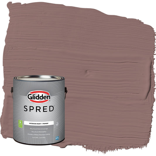 Glidden Spred Oakwood Brown / Red, Flat Interior Paint with Primer, 1 Gallon