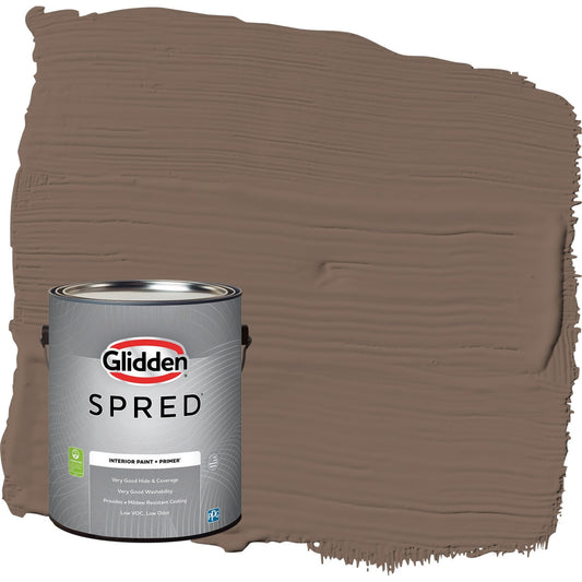 Glidden Spred Warrior / Brown, Eggshell Interior Paint with Primer, 1 Gallon