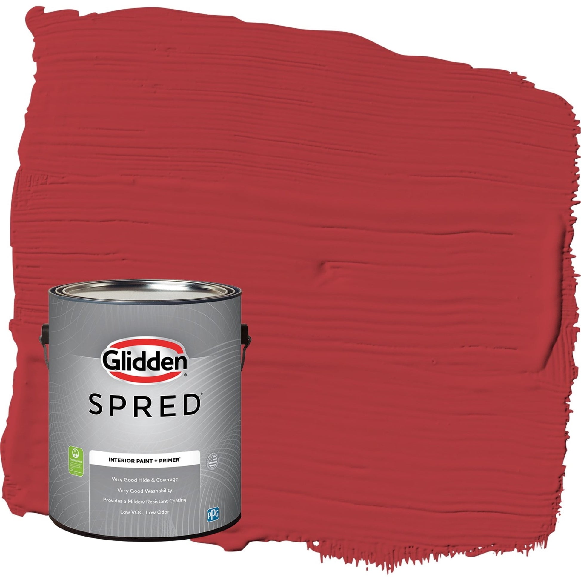 Glidden Spred Red Gumball / Red, Eggshell Interior Paint with Primer, 1 Gallon