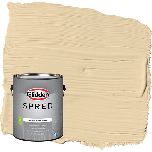 Glidden Spred Tuscan Bread / Beige, Flat Interior Paint with Primer, 1 Gallon