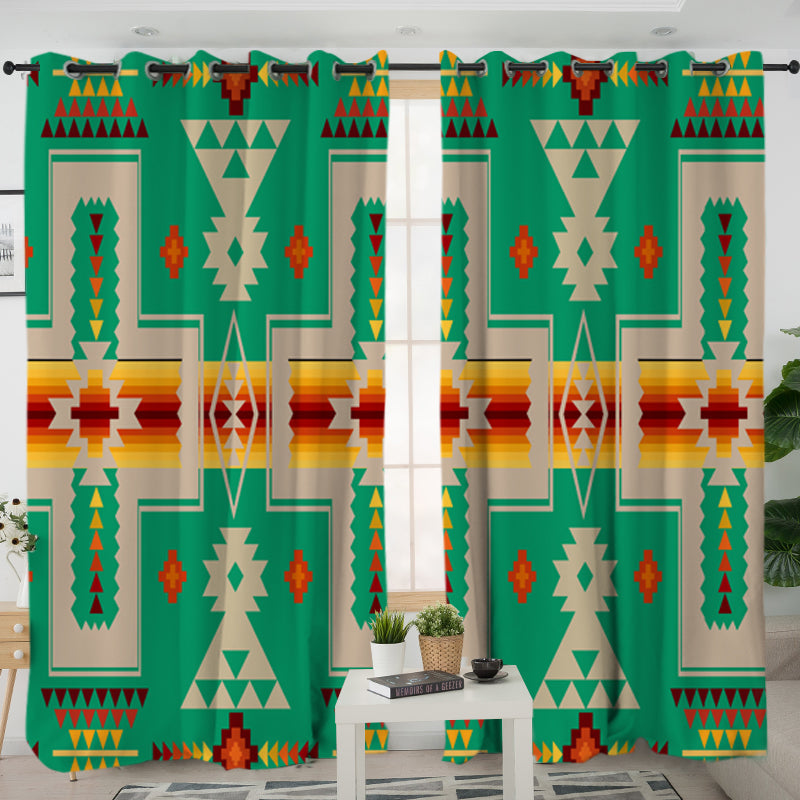 Green Design Native Living Room Curtain