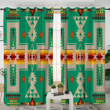 Green Design Native Living Room Curtain