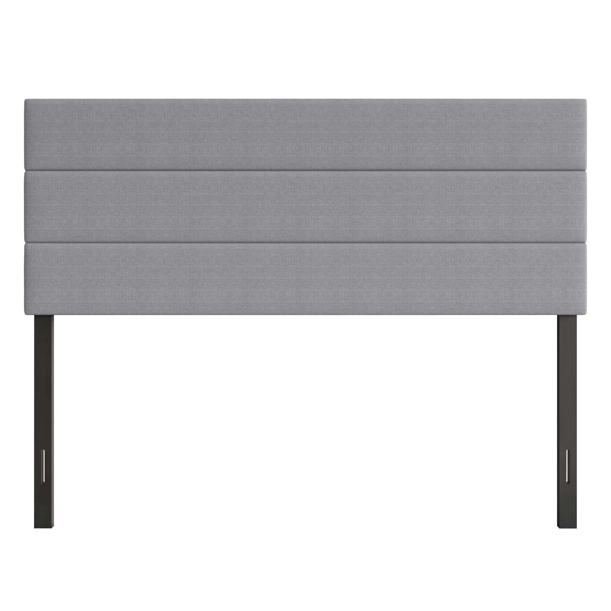 Home Design Etta Full Upholstered Headboard with Channel Tufting and Foam Padding, Gray, Easy assembly