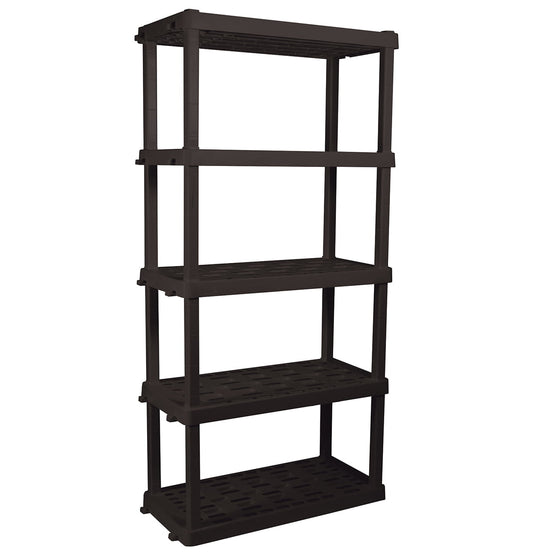 HYPER TOUGH Heavy Duty 5-tier Interlocking Shelf (Black)