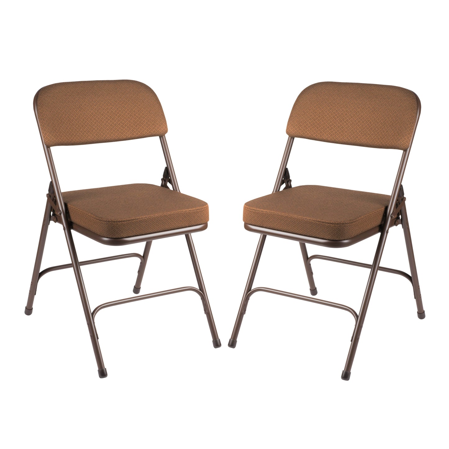 Hampden Furnishings Bernadine Collection Deluxe Fabric Padded Folding Chair, Gold, Pack of 2