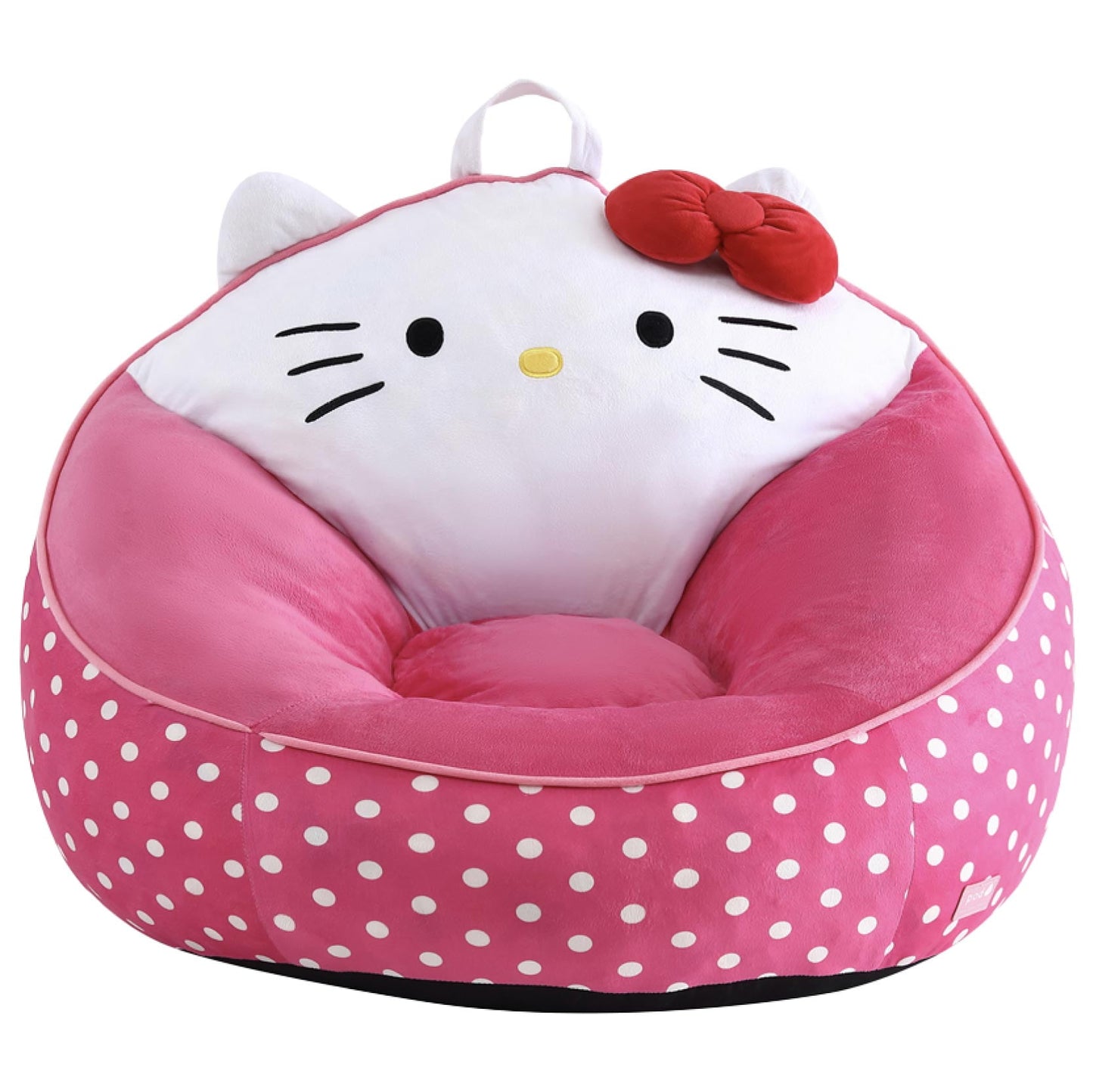 Hello Kitty Silla Puff Rosa para NiÃ±os de Espuma Comprimida, 27" x 24"