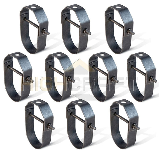 Highcraft 1-1/4 in. Clevis Hanger for Vertical Pipe Support in Light Duty Uncoated Steel (10-Pack)