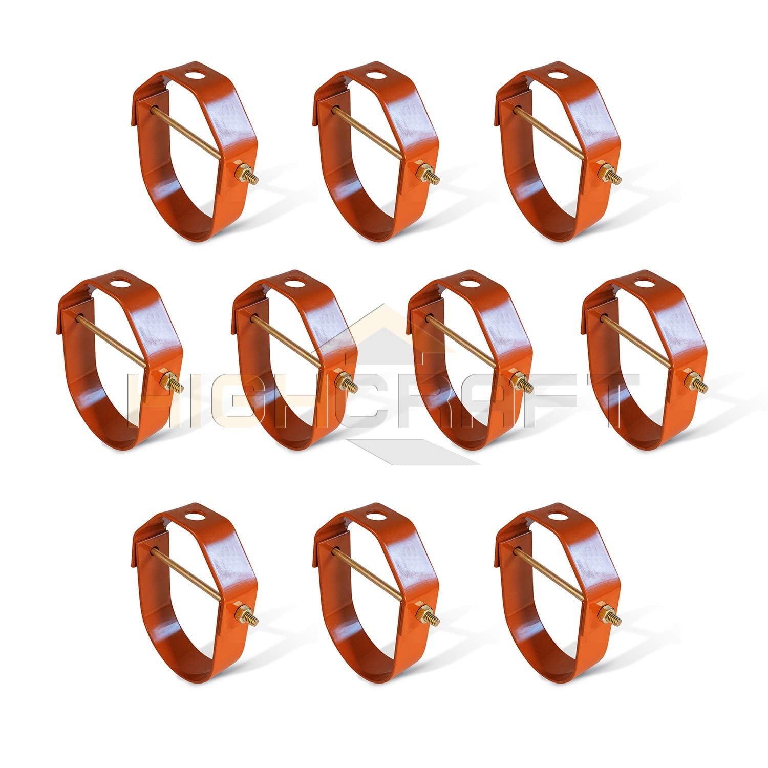 Highcraft 1/2 in. Swivel Loop Hanger for Vertical Pipe Support in Copper Epoxy Coated Steel (10-Pack)