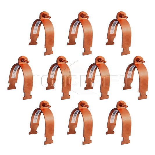 Highcraft 2 in. Copper Epoxy Coated Steel Strut Clamp (10-Pack)