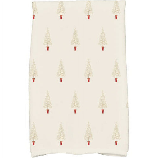 Holiday Essence Filigree Forrest Geometric Print Kitchen Towel