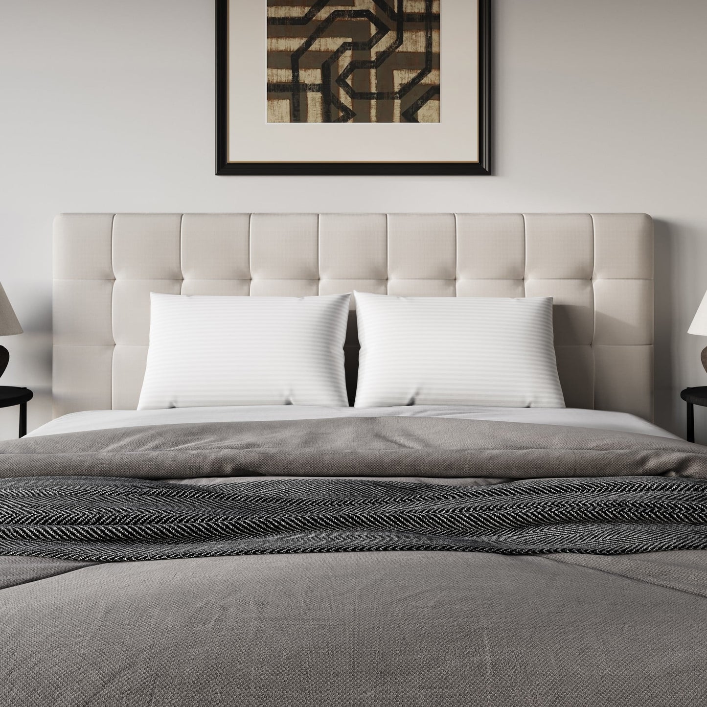 Home Design Windsor Queen Size Bed Pillows (Set of 2) â€“ Soft, Supportive, and Designed for Better Sleep