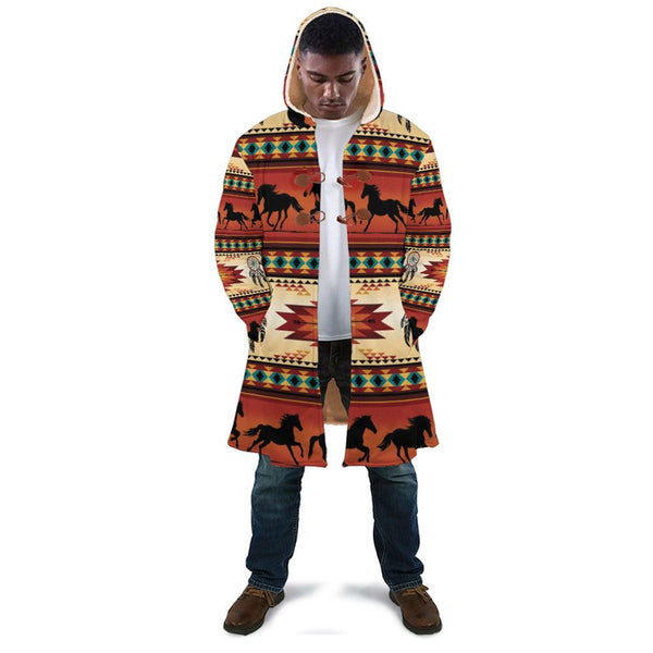 Horse Pattern Native Dream Cloak NT-Dream Cloak-09