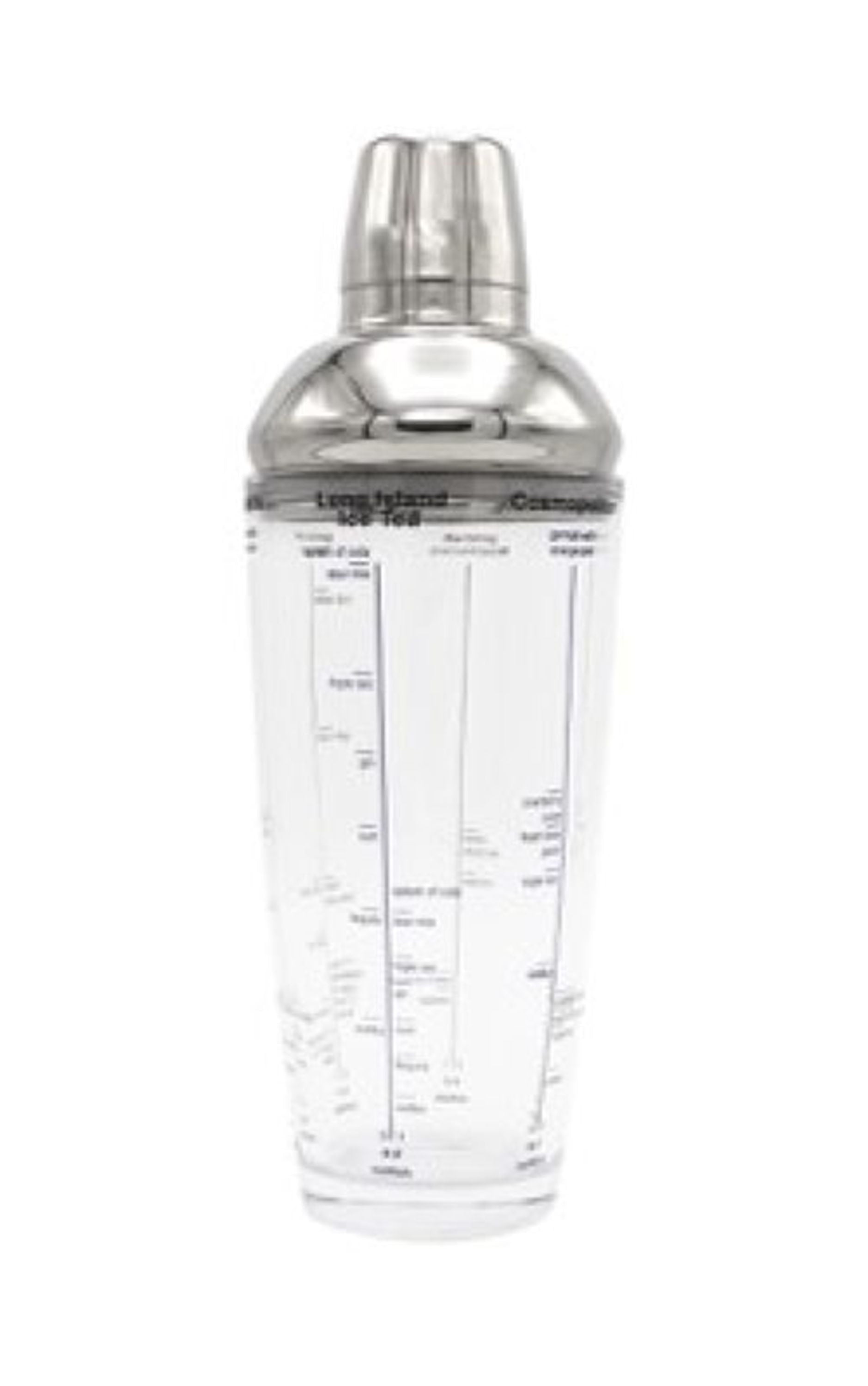 Houdini 24-ounce Glass Cocktail Shaker with Stainless Steel Cap