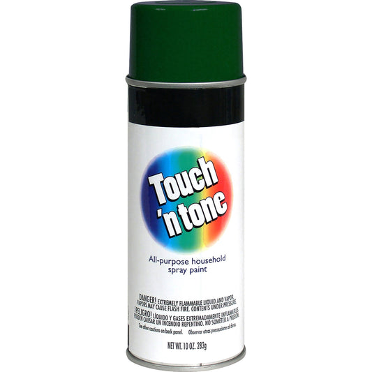 6 Pack, Hunter Green, Touch 'n Tone Gloss General Purpose Spray Paint-55271830, 10 oz