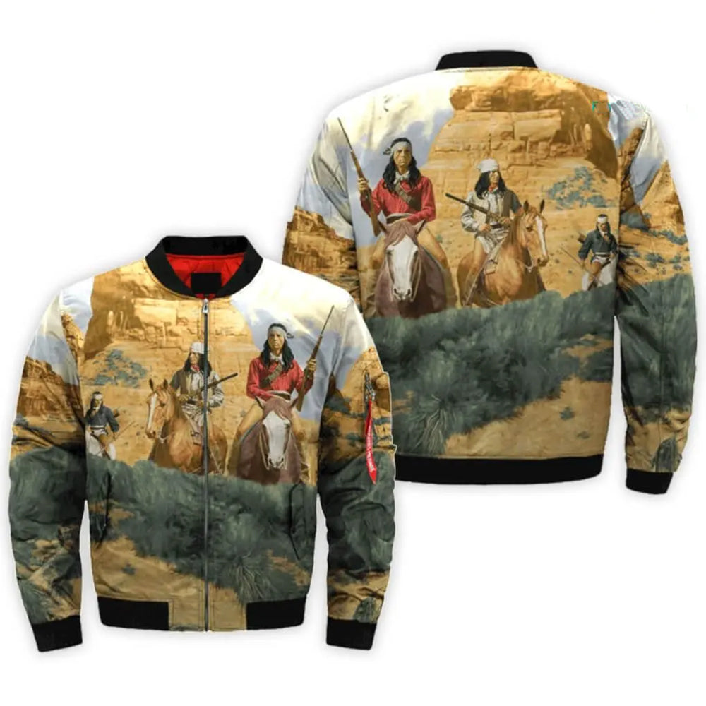 Hunting Native American Bomber Jacket