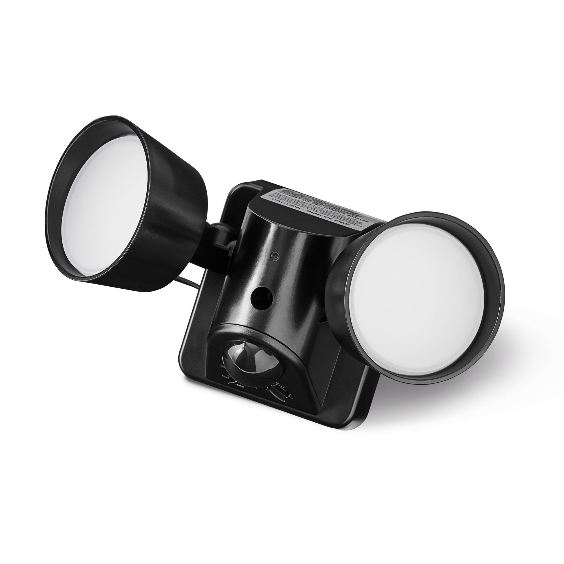 Hyper Tough 2-Head LED Direct Wire Motion Sensing Outdoor Security Light, Black, 120 Degrees, 2500 Lumens, 120V