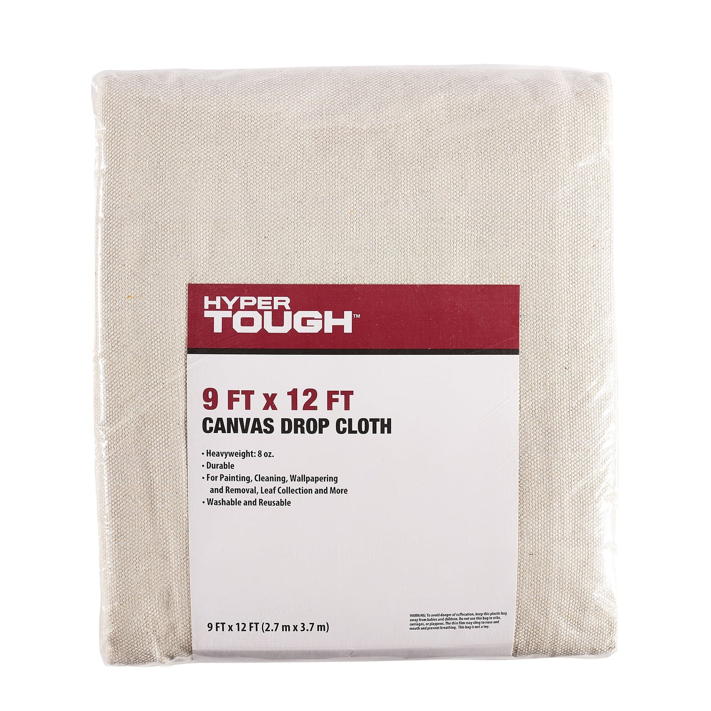 Hyper Tough PaÃ±o Colgante de Lienzo de 9' x 12' para Pintar y Mejoras Del Hogar