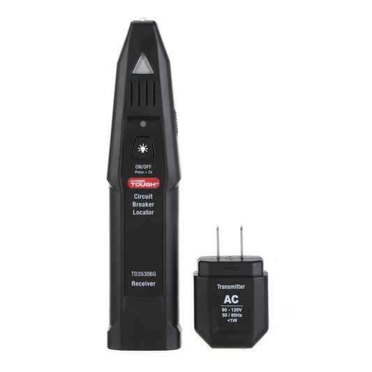 Hyper Tough Circuit Breaker Locator TD35306G, New, 1 Each, 8.5 in x 1.5 in x 0.75 in, 9-volt Battery Included, AC 90 - 120 Volts, LED Display