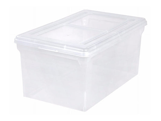 IRIS Storage box, for hanging files for Letter A Size (8.5 in x 11 in) - 11 gal - clear