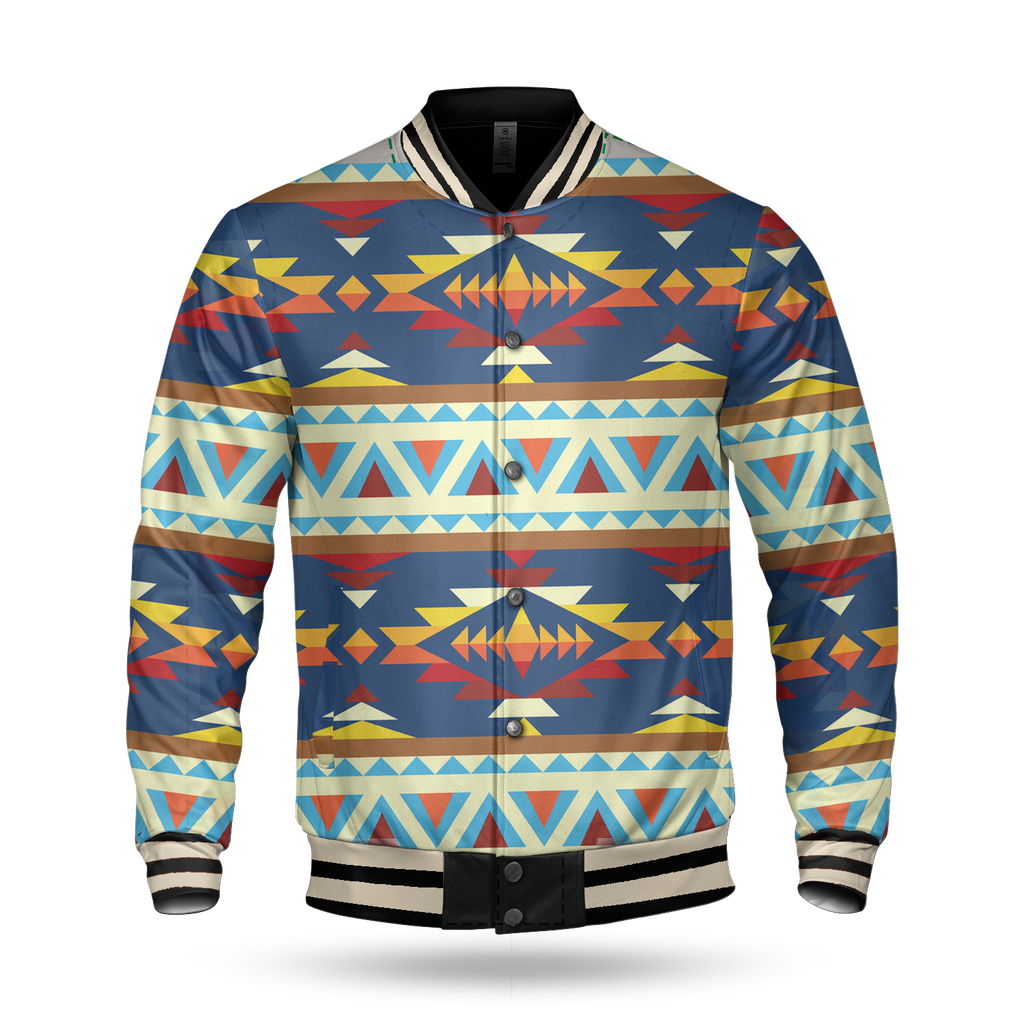 Indigenous Tribes Design Baseball Jacket