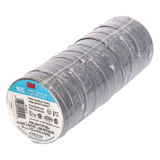 Install Bay 3M Temflex 3/4-In. Economy Vinyl Electrical Tape 165, 60-ft., 10 Pack, 3M165-10