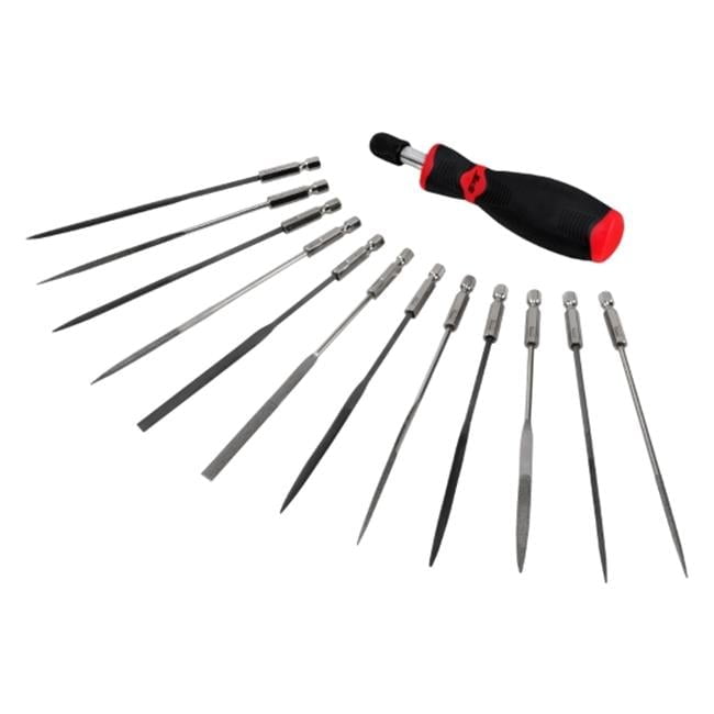 Performance Tool W5391 12Pc Micro File Set - Precision Files for Wood, Metal, and Plastic Working Applications