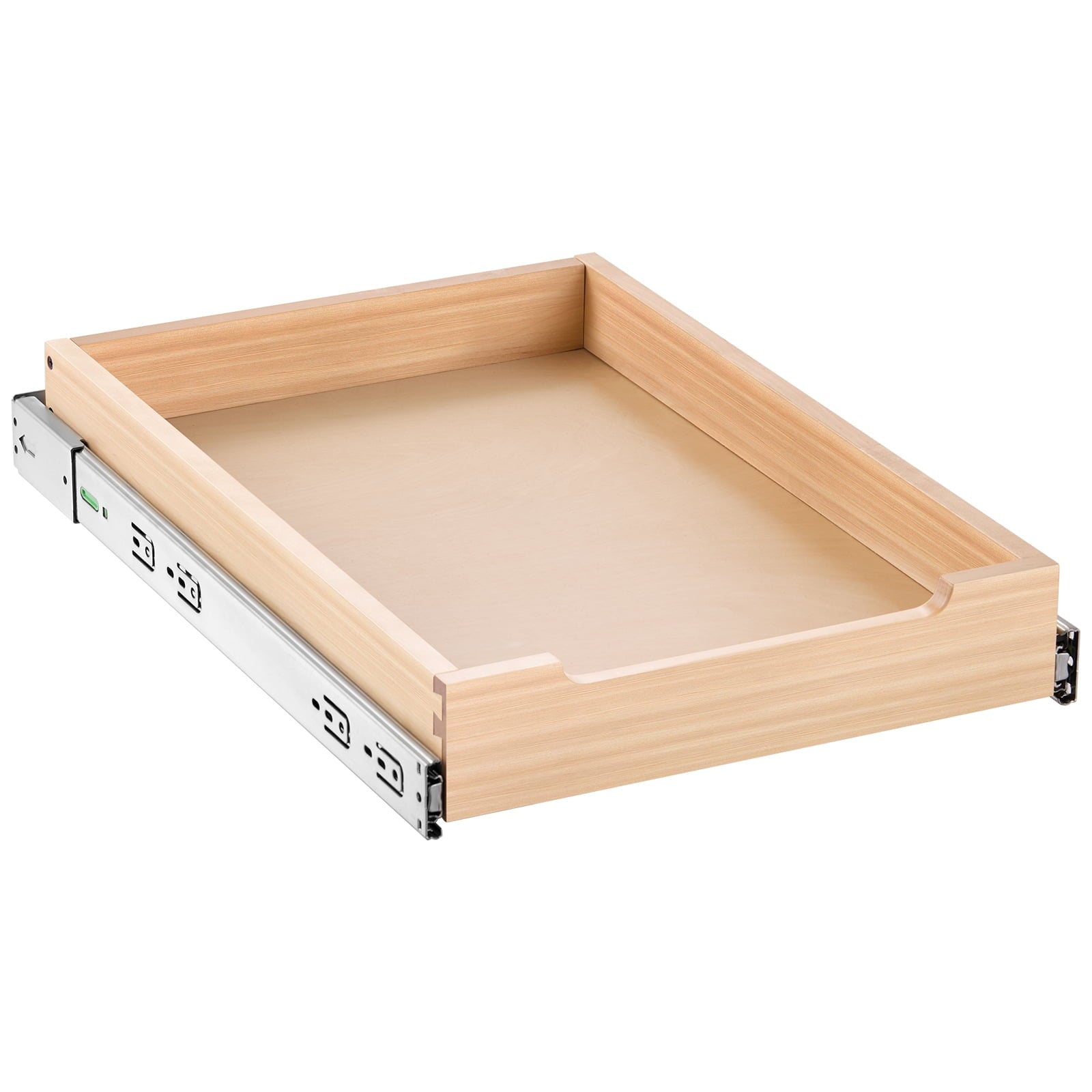 KFFKFF 14"W x 21"D Pull Out Cabinet Organizer, Wood Expandable Slide out Drawers Storage Rack, Gentle Shutting Slide-out Tray, Ideal for Kitchen, Pantry