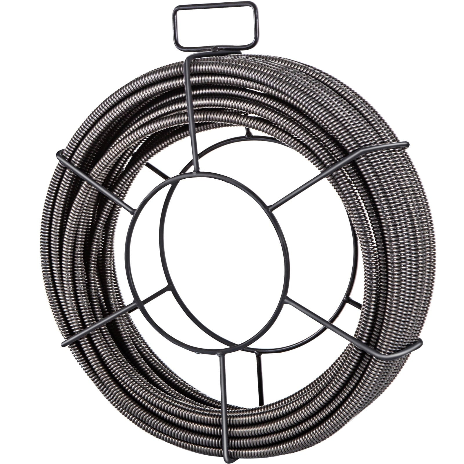 KFFKFF Drain Cleaning Cable, 50ft x 3/8 Inch, Solid Core, Drain Auger Wire, Sewer Pipe Dredging Cable, Clog Remover, Drainage Cleaning